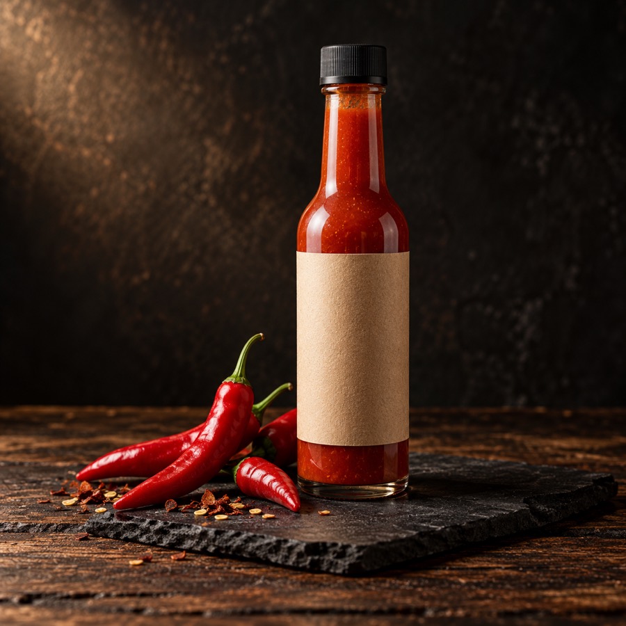 Brindle Red Hot Sauce bottle
